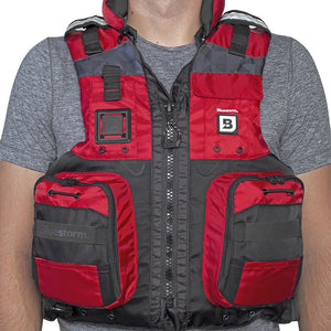 Bluestorm Classic Adult Fishing Life Jacket - Nitro Red - L/XL