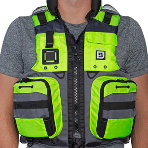 Bluestorm Classic Adult Fishing Life Jacket - Hi-Vis - L/XL