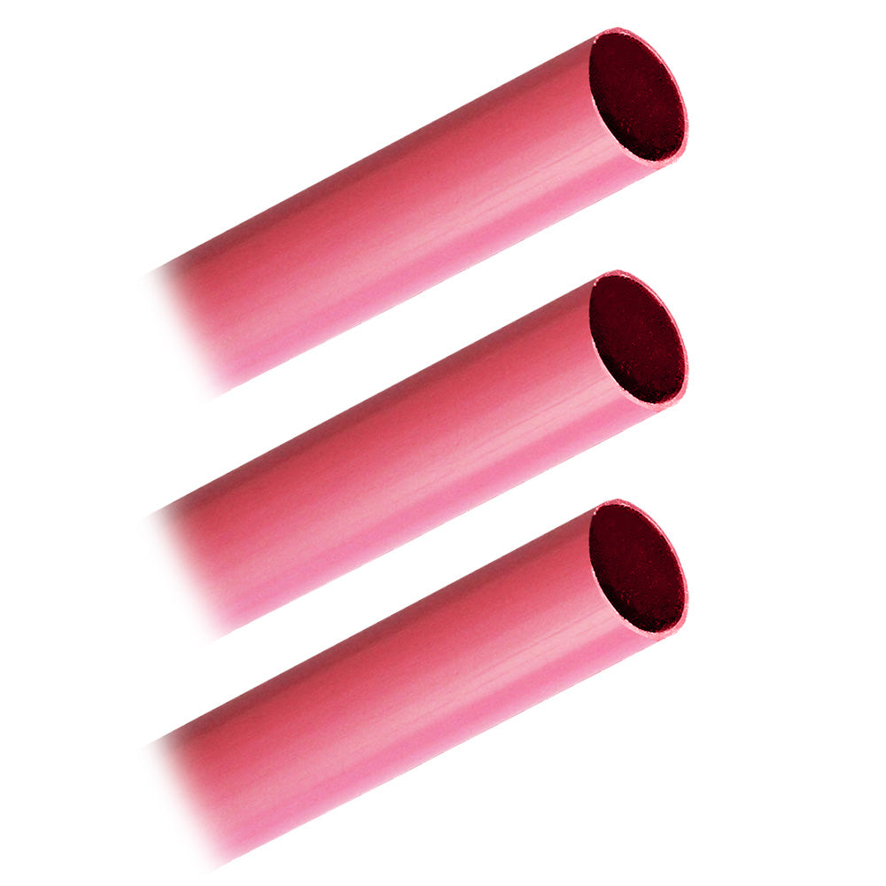 Pacer Battery Cable Heavy Wall Heat Shrink Tubing - 3/4" x 12" - Red (3-Pieces)