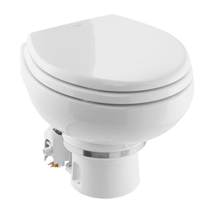 Dometic MasterFlush MF 7120 - White - Electric Macerating Toilet w/Orbit Base  Slow Close Seat - Freshwater - 12V