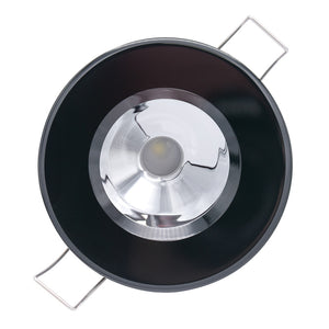 Lumitec Illusion Flush Mount LED Down Light - Spectrum RGBW - Cool White - Black Housing - Chrome Reflector