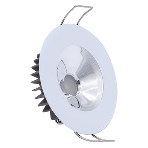 Lumitec Illusion Flush Mount LED Down Light - White - Non-Dimming - White Housing - Chrome Reflector