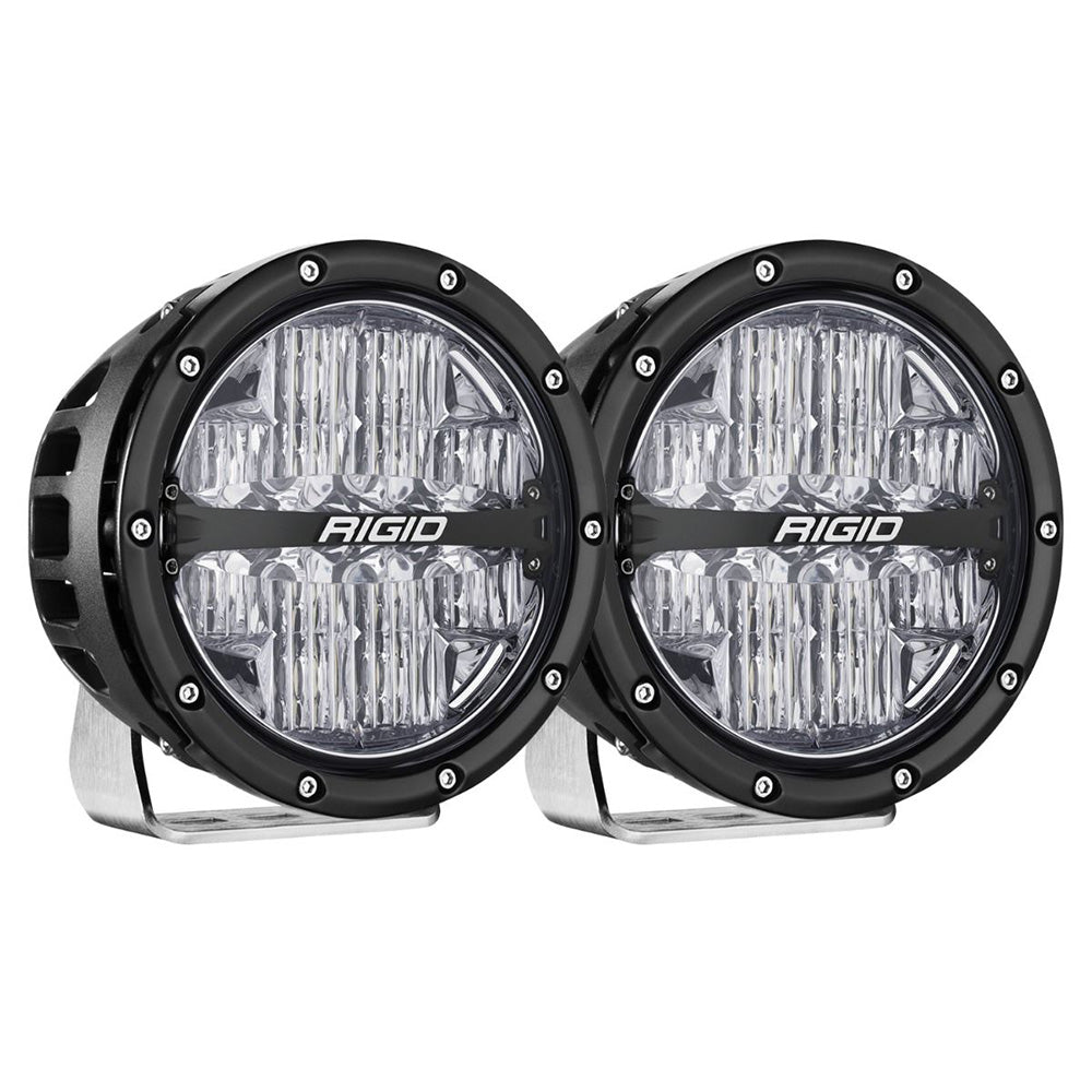 RIGID Industries 360-Series RGBW 6" Offroad Lamp Drive Beam w/RGBW Backlight Pods - Set of 2