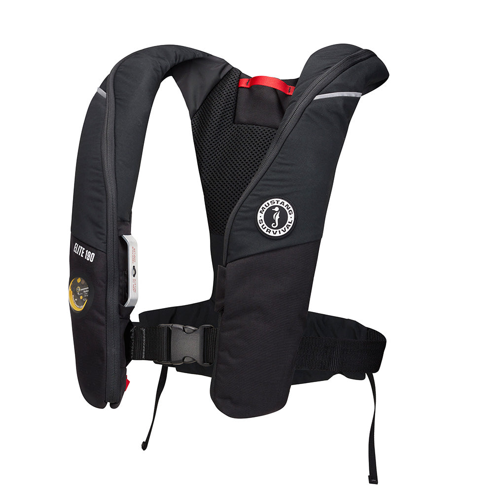 Mustang Elite 190 Offshore Inflatable PFD - Black