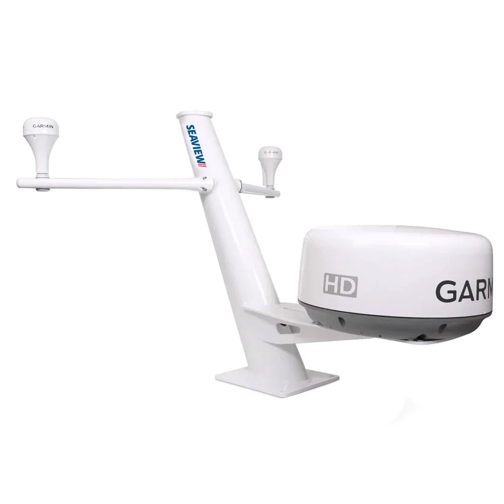 Seaview 30" Tapered Closed Dome Aft Leaning Radar Mount w/Removable Spreaders  10x10 Base Plate