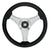 Uflex - Tavolara - 13.8" Black Polyurethane Steering Wheel w/Silver Spokes  X62 Hub
