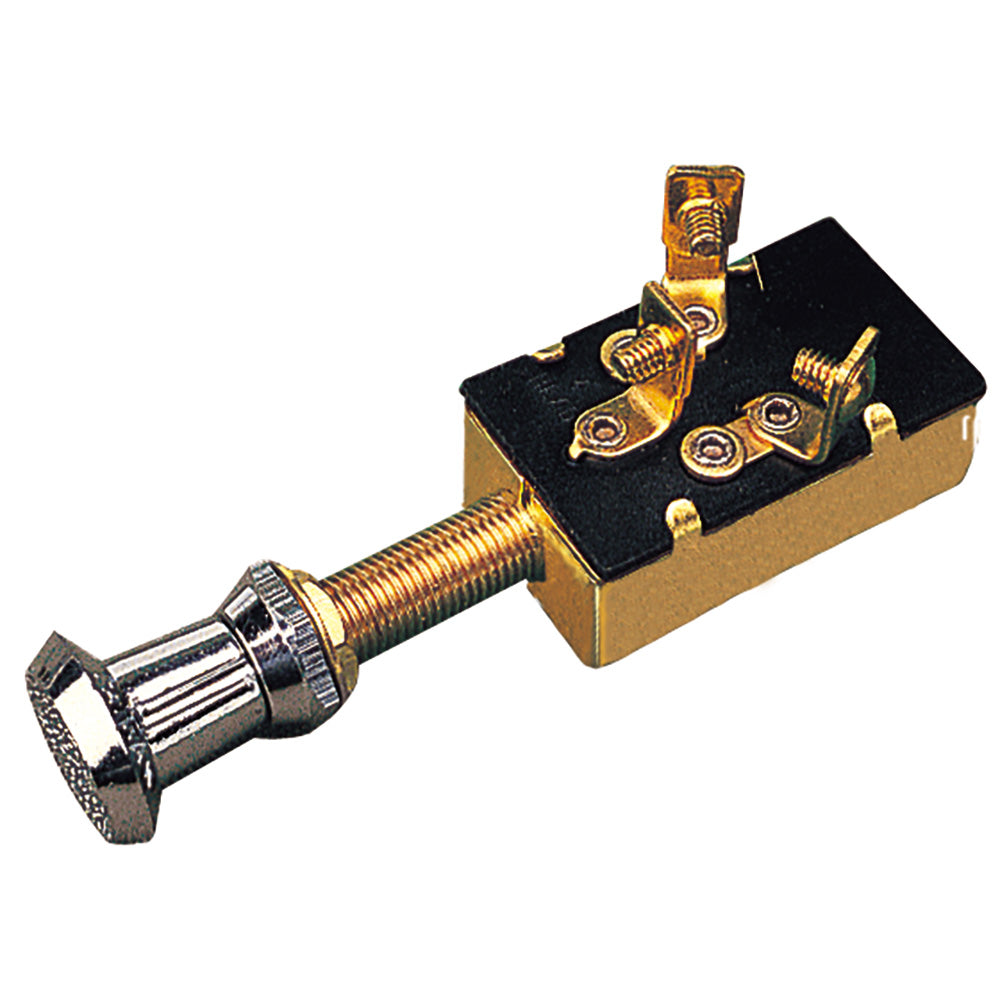Sea-Dog 3 Position 1 Circuit Push-Pull Switch - Stamped Brass