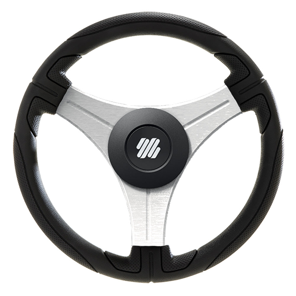 Uflex Ustica 13" Steering Wheel - Black - Polyurethane w/Silver Spokes  X62 Hub