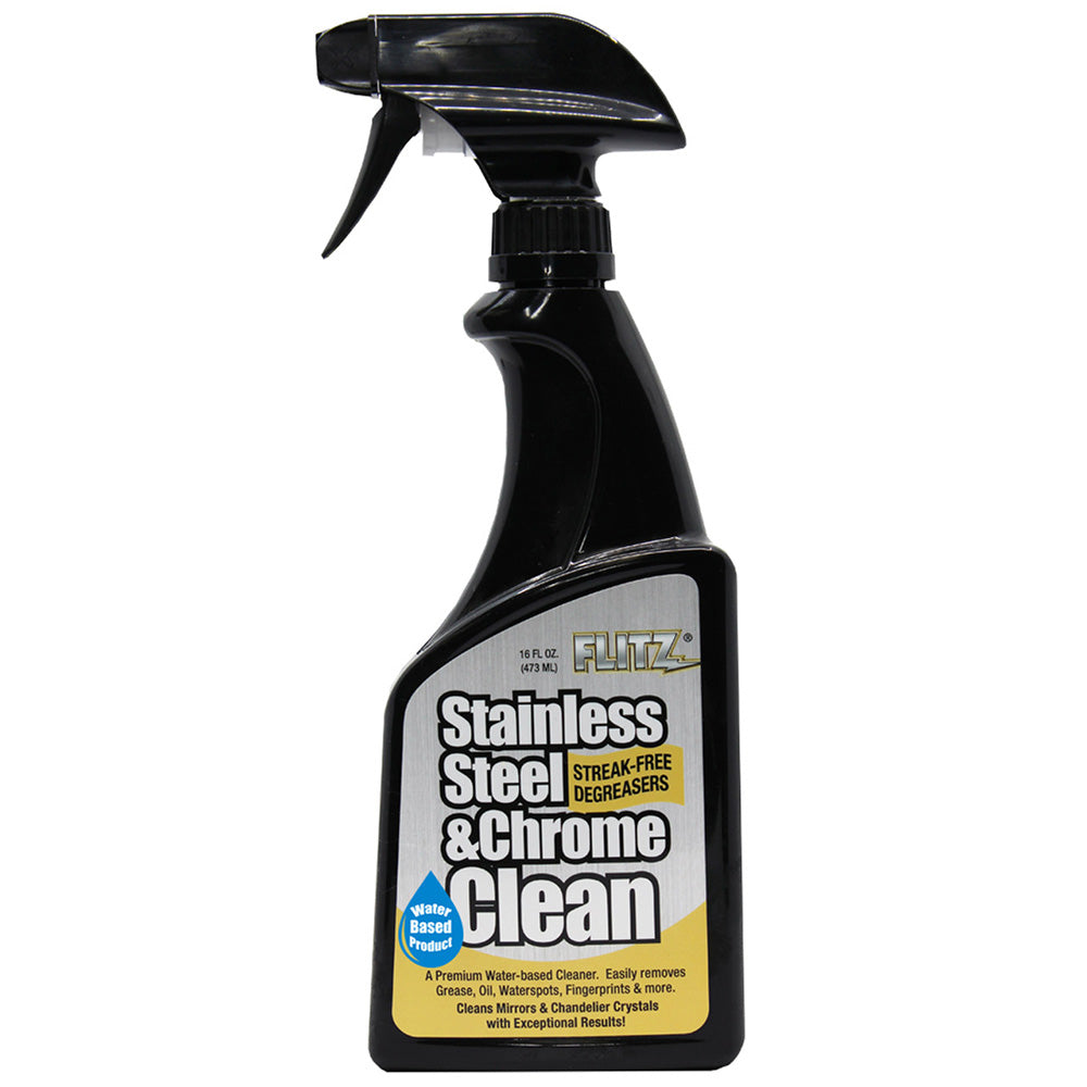 Flitz Stainless Steel  Chrome Cleaner w/Degreaser - 16oz