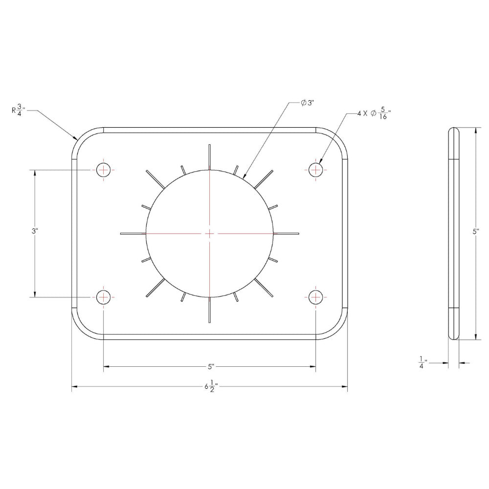 TACO Grand Slam 300 Universal Backing Plate f/GS-300  GS-390 - Pair