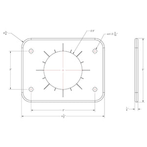 TACO Grand Slam 300 Universal Backing Plate f/GS-300  GS-390 - Pair