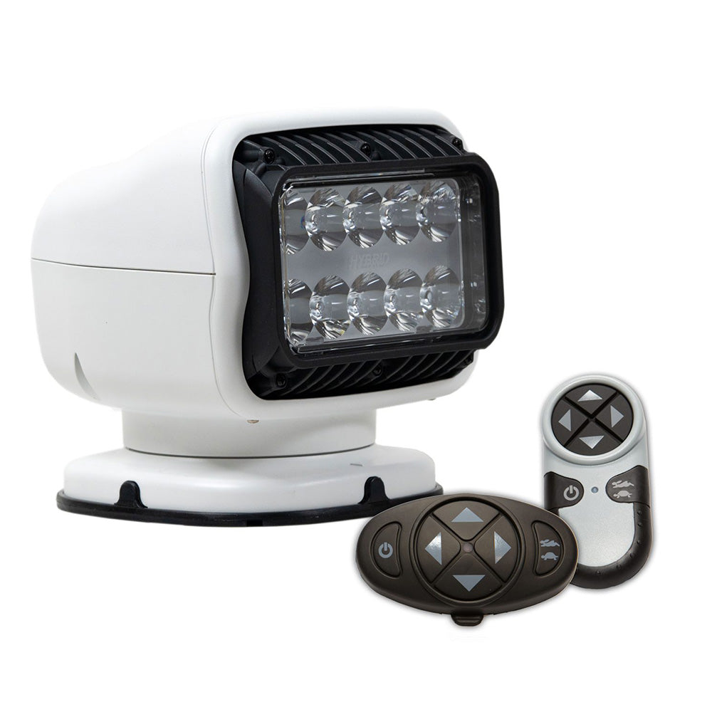 Golight GT Series LED Hybrid Light Permanent Mount w/Handheld  Wireless Dash Mount Remotes - 12V - White
