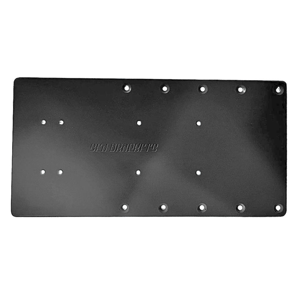 Sea Brackets 16" Straight Trolling Motor Plate - Black