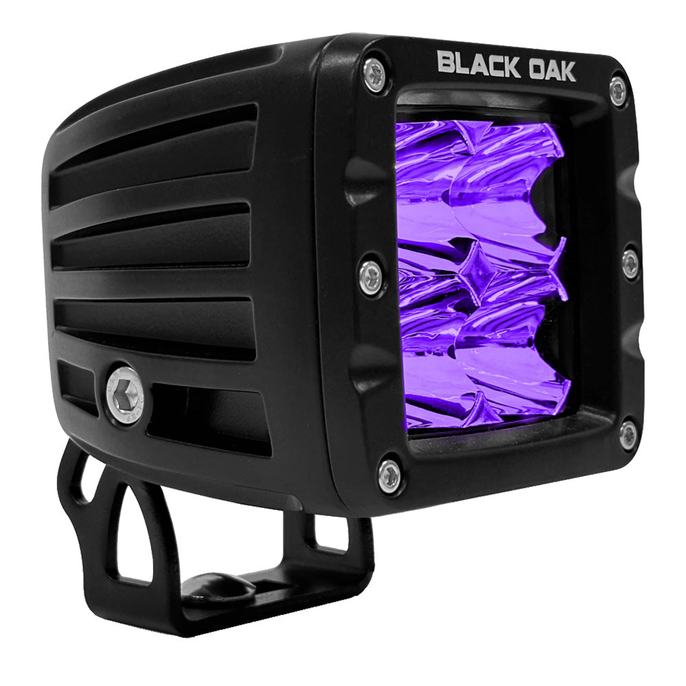 Black Oak 2" Ultraviolet LED Pod Light - Flood Optics - Pro Series 3.0 - 12W