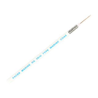 Pacer RG59UW Coax Cable - White - 200'
