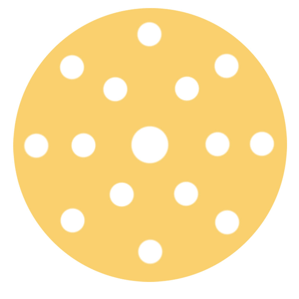 RUPES MULTIPURPOSE Paper Abrasive Discs 150mm (6") - 15 Holes - P80 Grit *Box of 100pcs