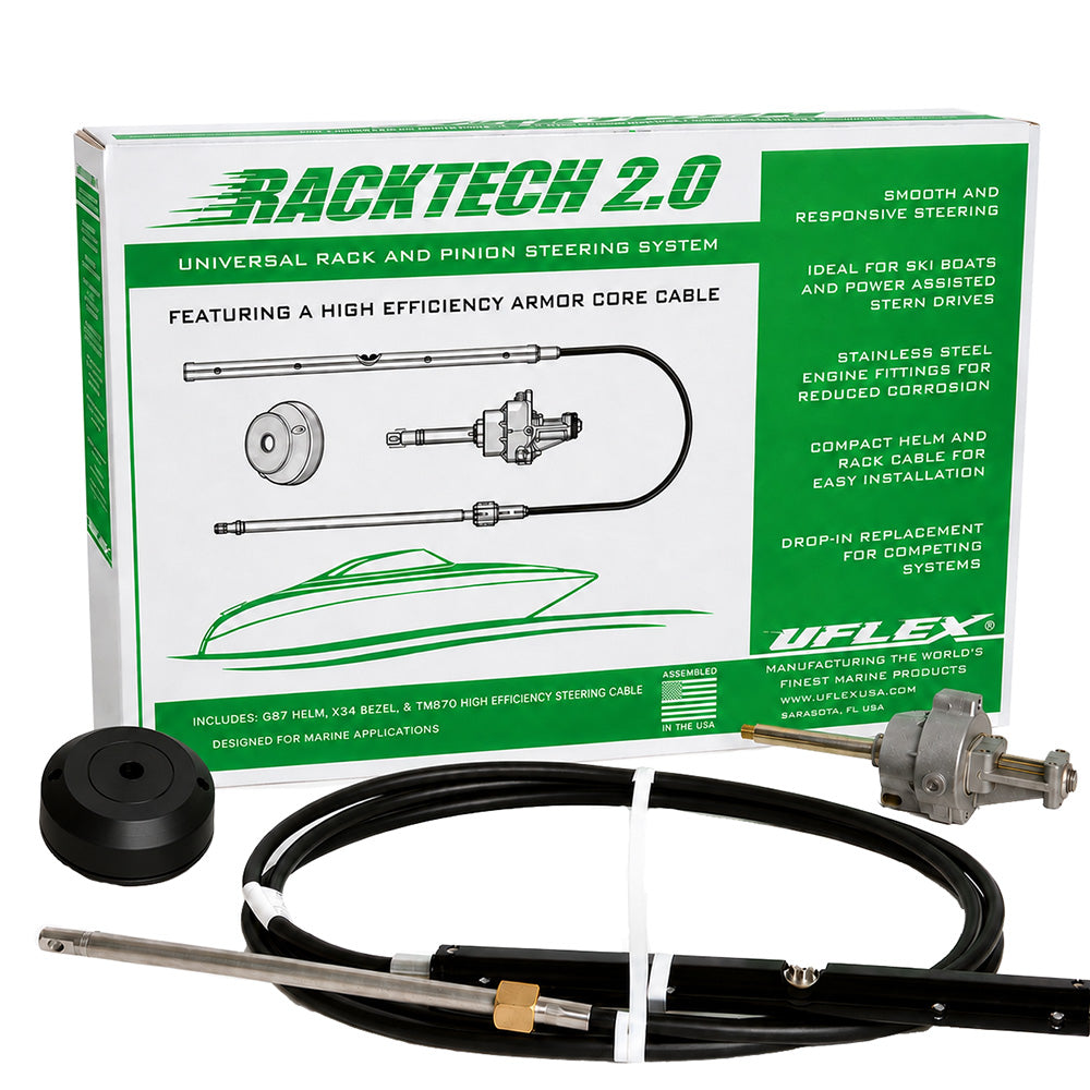 Uflex Racktech - 2.0 High Efficiency Rack  Pinion System Kit - 19' Cable