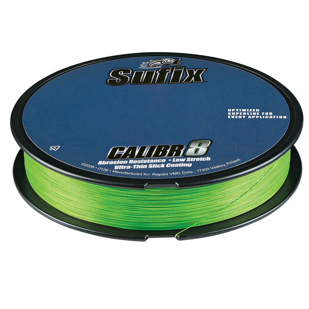 Sufix Calibr8 Braid 150yds 40lb - Neon Lime