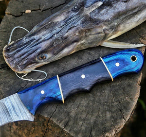 Custom Handmade Damascus Boning Knife – 13" Pakkawood Handle