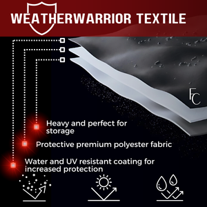 Premium Motorcycle Cover with Night Reflector and Eagle Emblem (XXL) Black