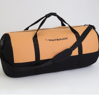 Filios Canvas Duffel Bag - 24” x 16” / Black & Tan