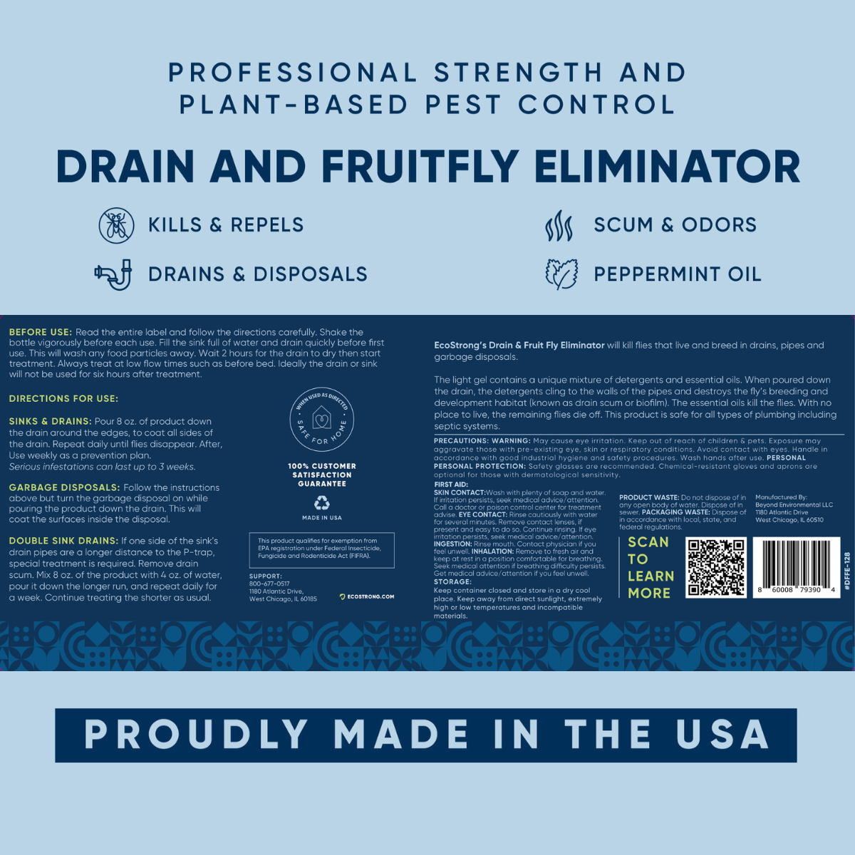 Drain and Fruit Fly Eliminator