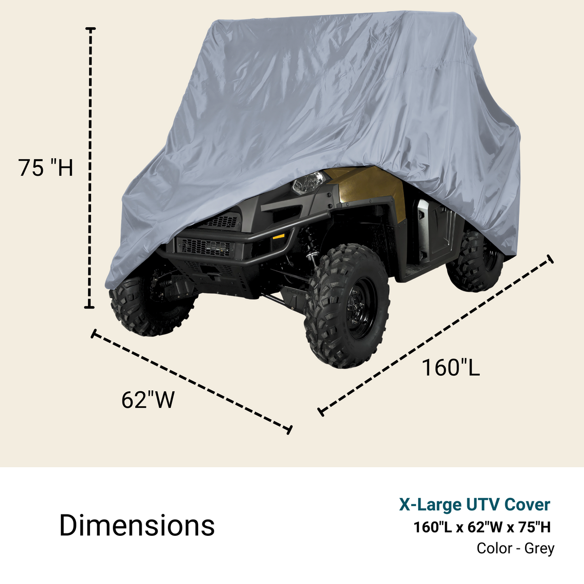 UTV Cover - Extra Large  160" L x 62" W x 75"H
