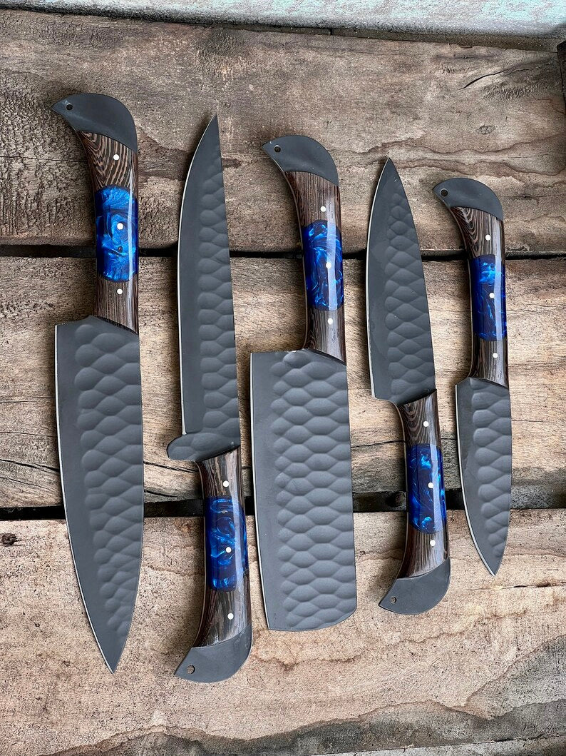 Handmade Damascus Steel Chef Knife Set – Perfect Wedding &amp; Valentine’s Day Gift