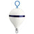 Polyform 17" CM Mooring Buoy w/Steel Iron - White Blue Stripe