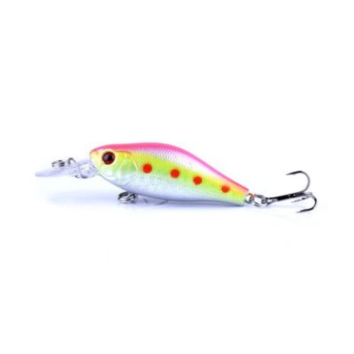 Mini Minnow (0 - 3')  -  Chartreuse  Dots