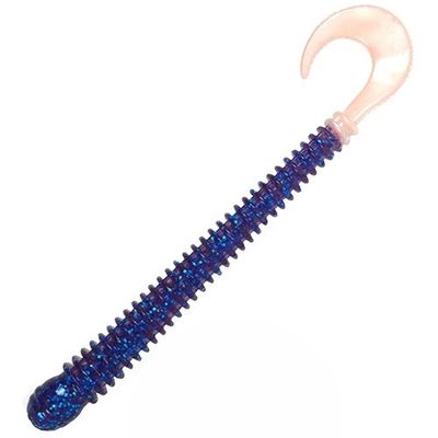 Ring Worm  4"- Electric Blue Pearl Tail