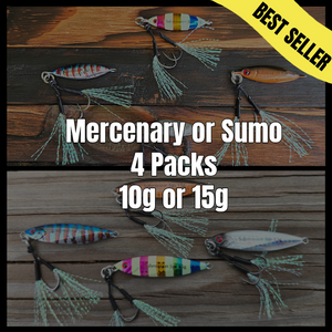 Submission Jigs - Micro Sumo and Mercenary - Slow Pitch Jigs - 4 Packs