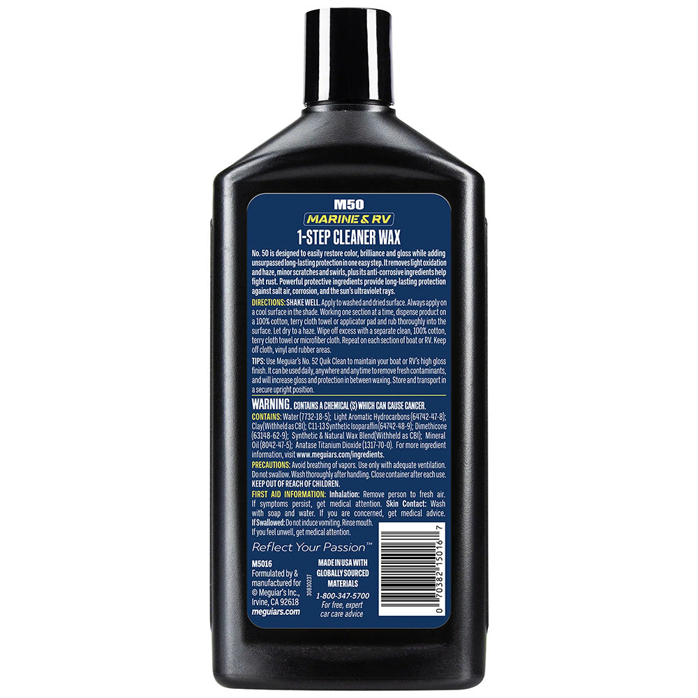 Meguiar's #50 Boat/RV Cleaner Wax - Liquid 16oz