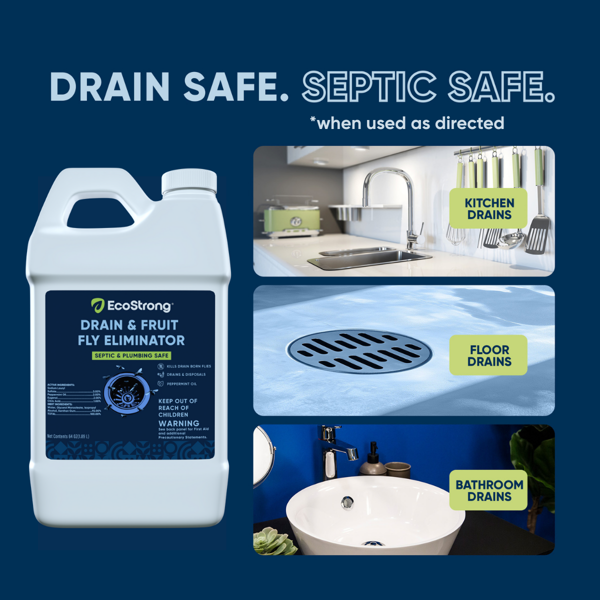 Drain and Fruit Fly Eliminator
