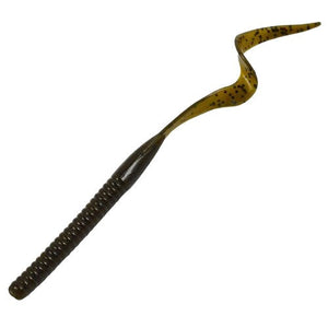 Ribbon Tail Worm  6"- Green Pumpkin / Watermelon Laminate