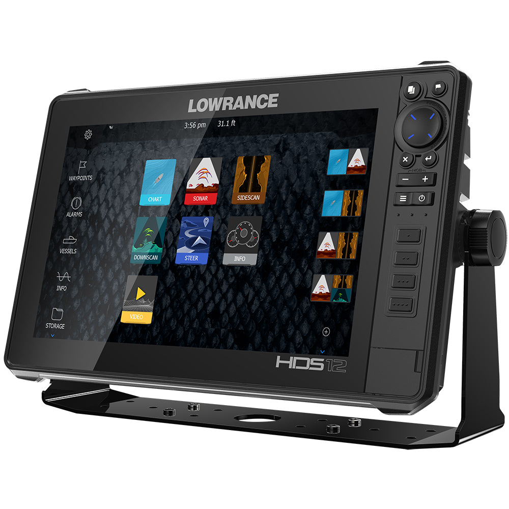 Lowrance HDS-12 LIVE w/Active Imaging 3-in-1 Transom Mount  C-MAP Pro Chart