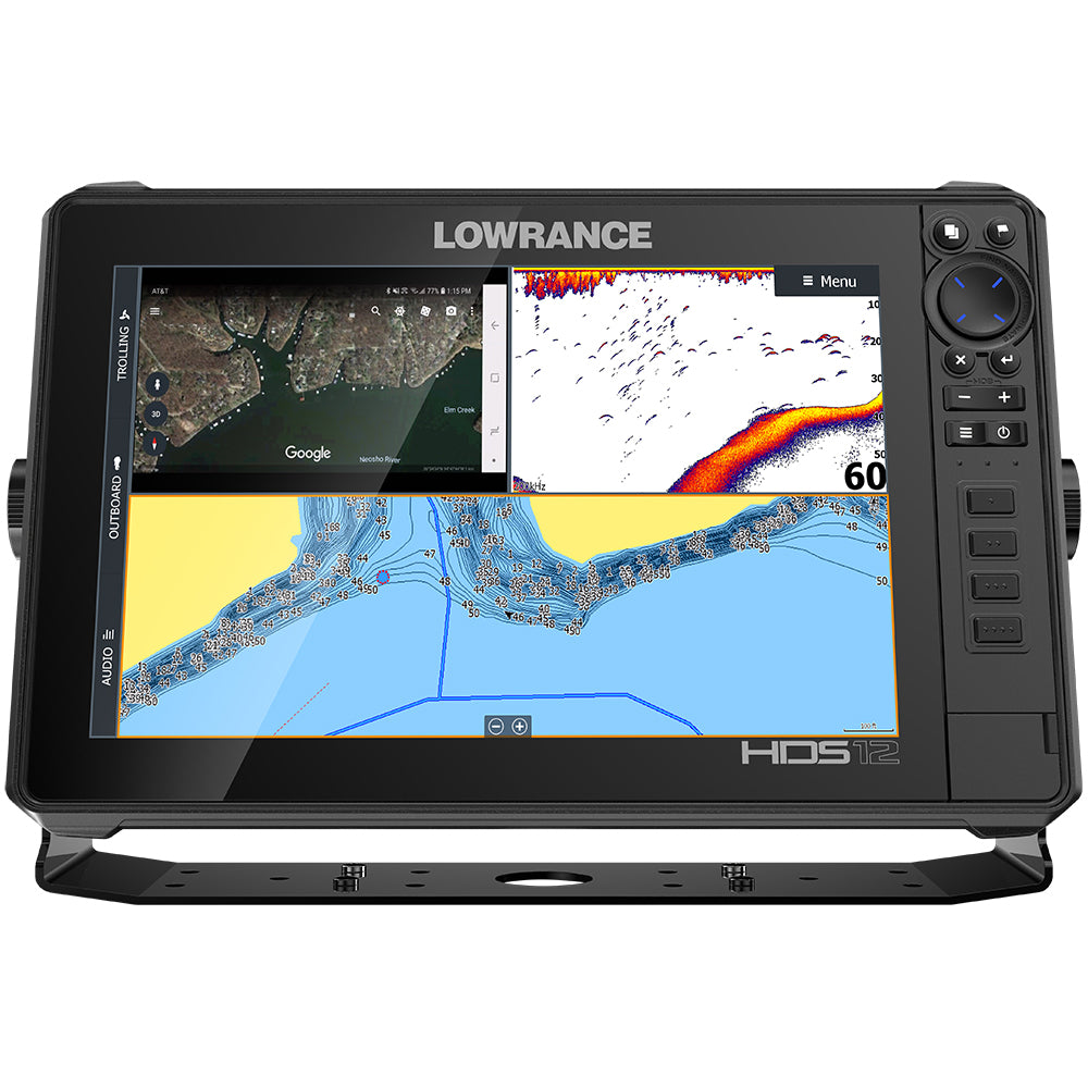 Lowrance HDS-12 LIVE w/Active Imaging 3-in-1 Transom Mount  C-MAP Pro Chart