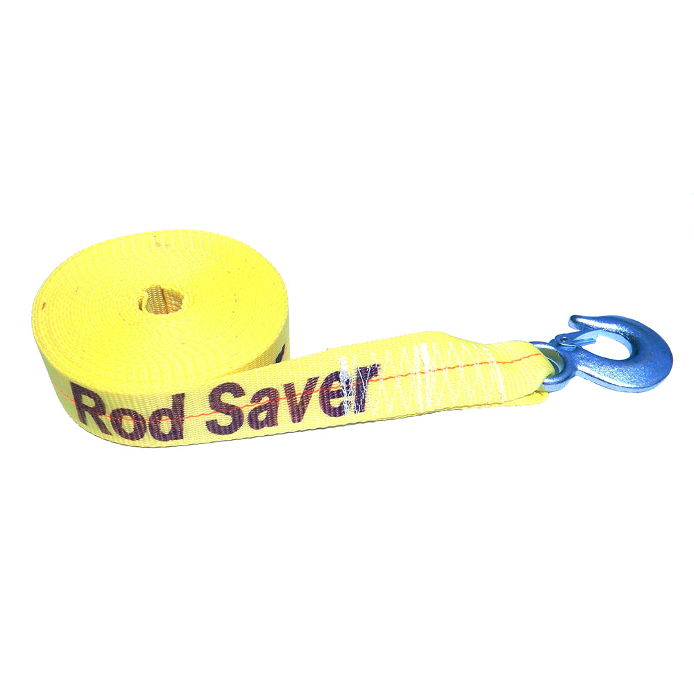 Rod Saver Heavy-Duty Winch Strap Replacement - Yellow - 2" x 30