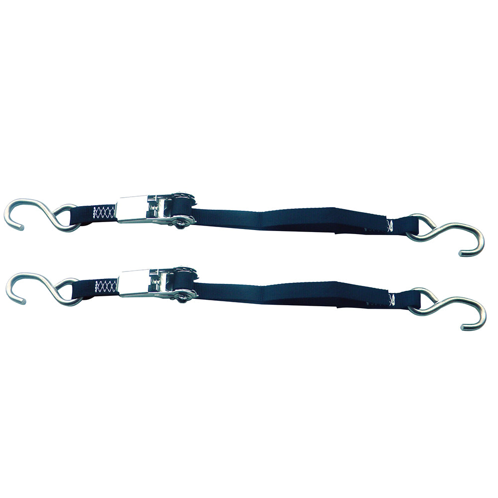 Rod Saver Stainless Steel Ratchet Tie-Down - 1" x 3 - Pair