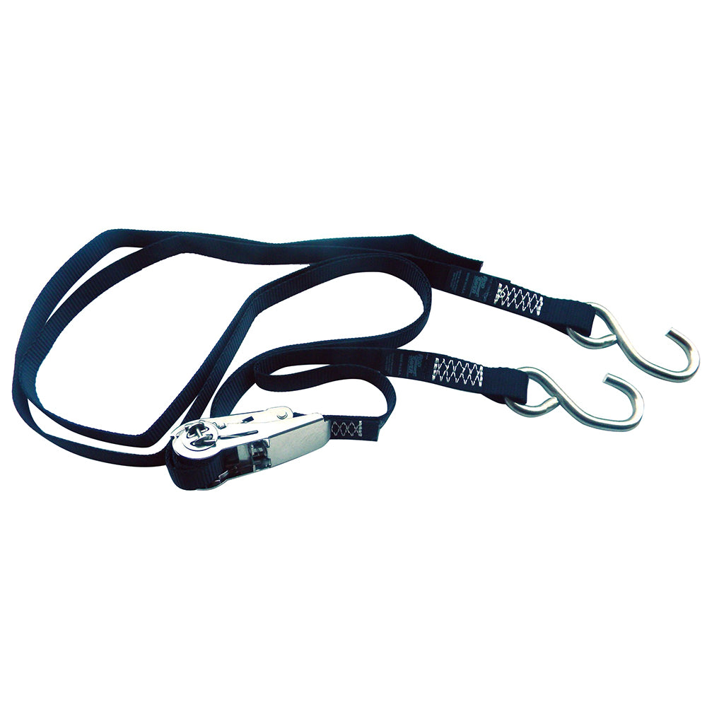 Rod Saver Stainless Steel Ratchet Gunwale Tie-Down - 1" x 13