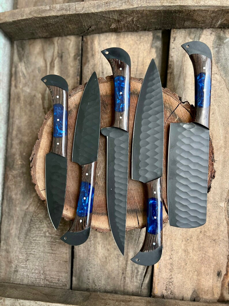 Handmade Damascus Steel Chef Knife Set – Perfect Wedding &amp; Valentine’s Day Gift
