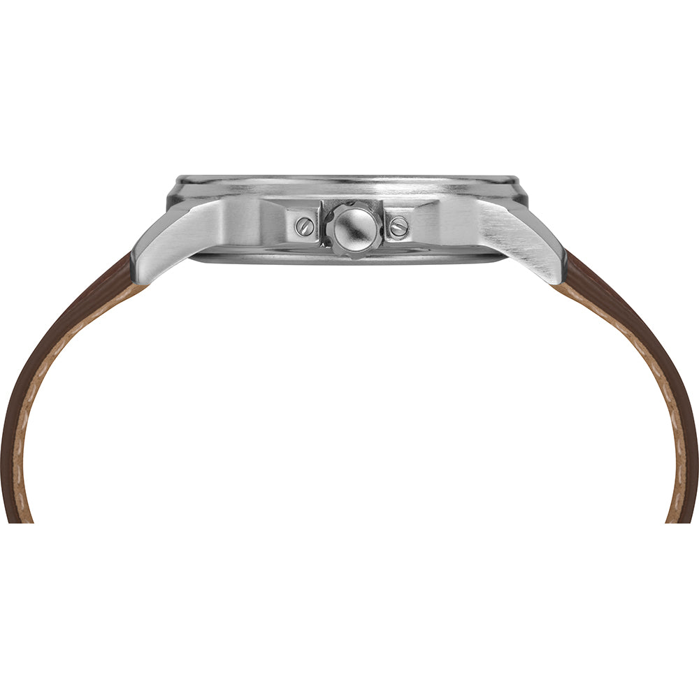 Timex Mens Expedition Metal Field Watch - Blue Dial/Brown Strap