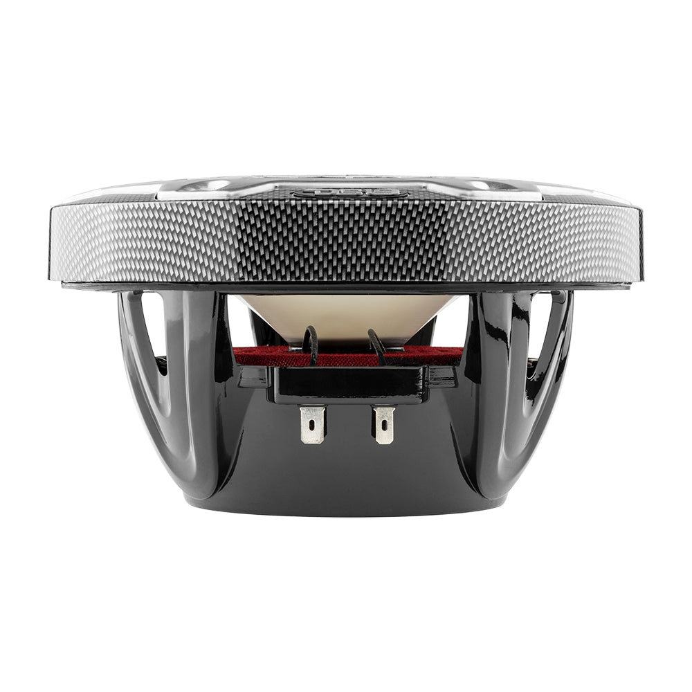 DS18 HYDRO 6.5" 2-Way Marine Speakers w/RGB LED Lights 300W - Black Carbon Fiber