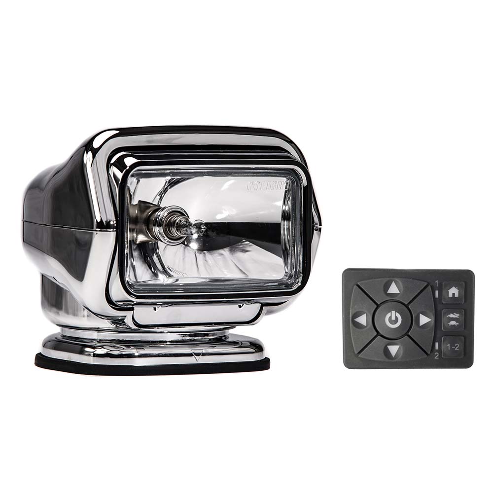 Golight Stryker ST Series Permanent Mount Chrome 12V Halogen w/Hard Wired Dash Mount Remote