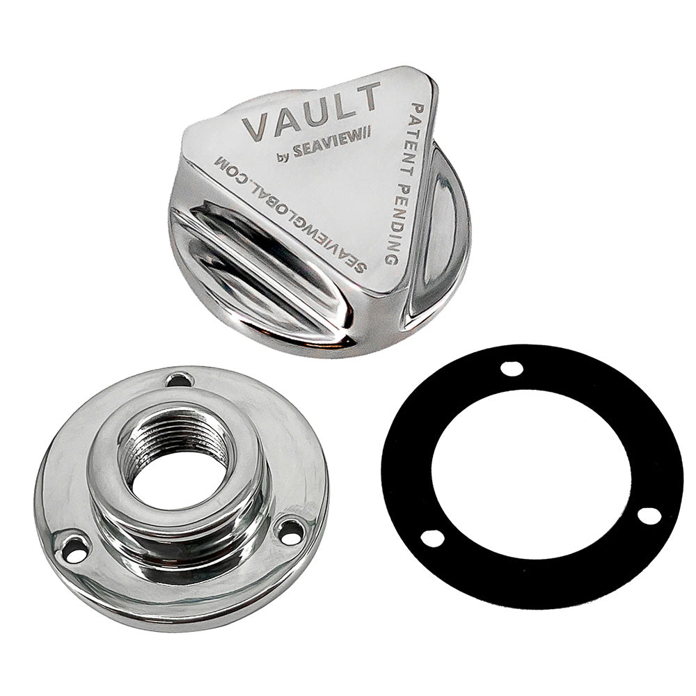 Seaview Polished Stainless Steel Vault Pro - Drain Plug  Garboard Assembly