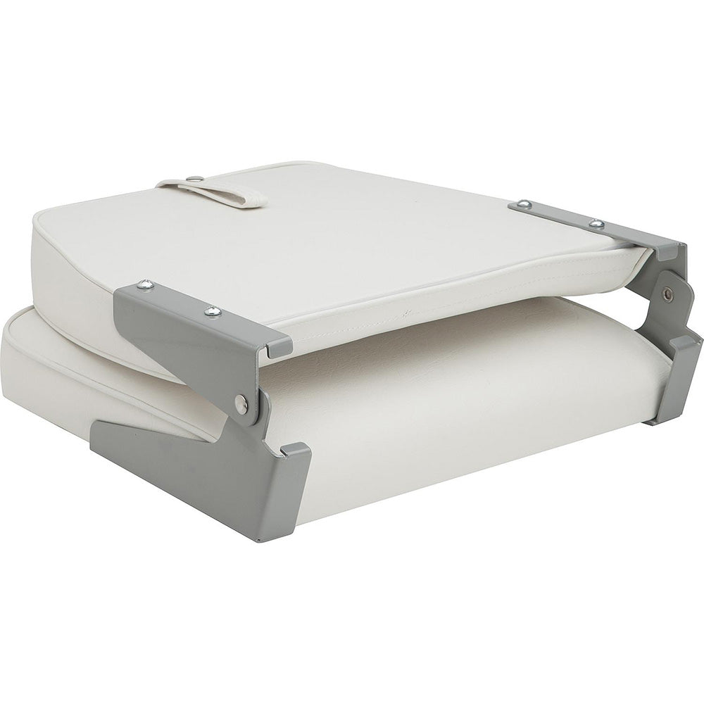 Attwood Swivl-Eze Low Back Padded Flip Seat - White