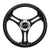 Schmitt Marine Torcello 14" Wheel - 03 Series - Polyurethane Wheel w/Chrome Spoke Inserts  Cap - Black Brushed Spokes - 3/4" Tapered Shaft