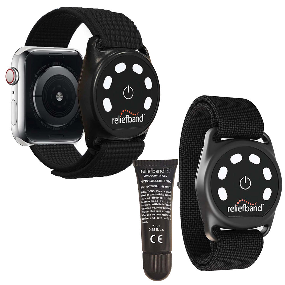 Reliefband Black Sport Apple Bundle - Size Regular