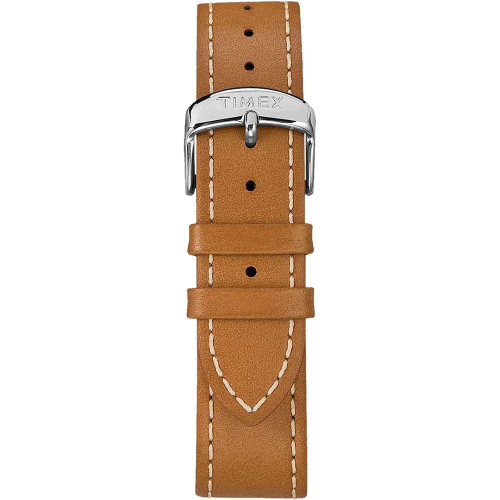 Timex Weekender 40mm Mens Watch - Tan Leather Strap w/Blue Dial