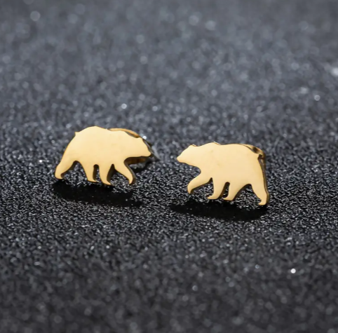 Bear Stud Earrings